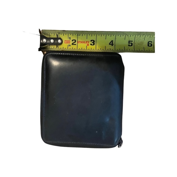 COMME DES GARÇONS ZIP AROUND LEATHER WALLET (DARK BLUE) - Picture 4 of 6